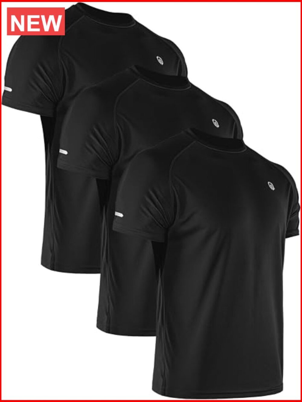 Men's Mesh Athletic T-Shirt Moisture Wicking Quick-Dry Crew Neck Short Sleeve